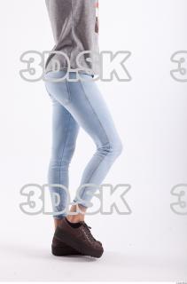 Leg flexing photo references of Molly blue jeans 0002